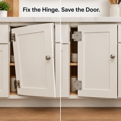 Cabinet Hinge Repair Plate Kit - real-life hero