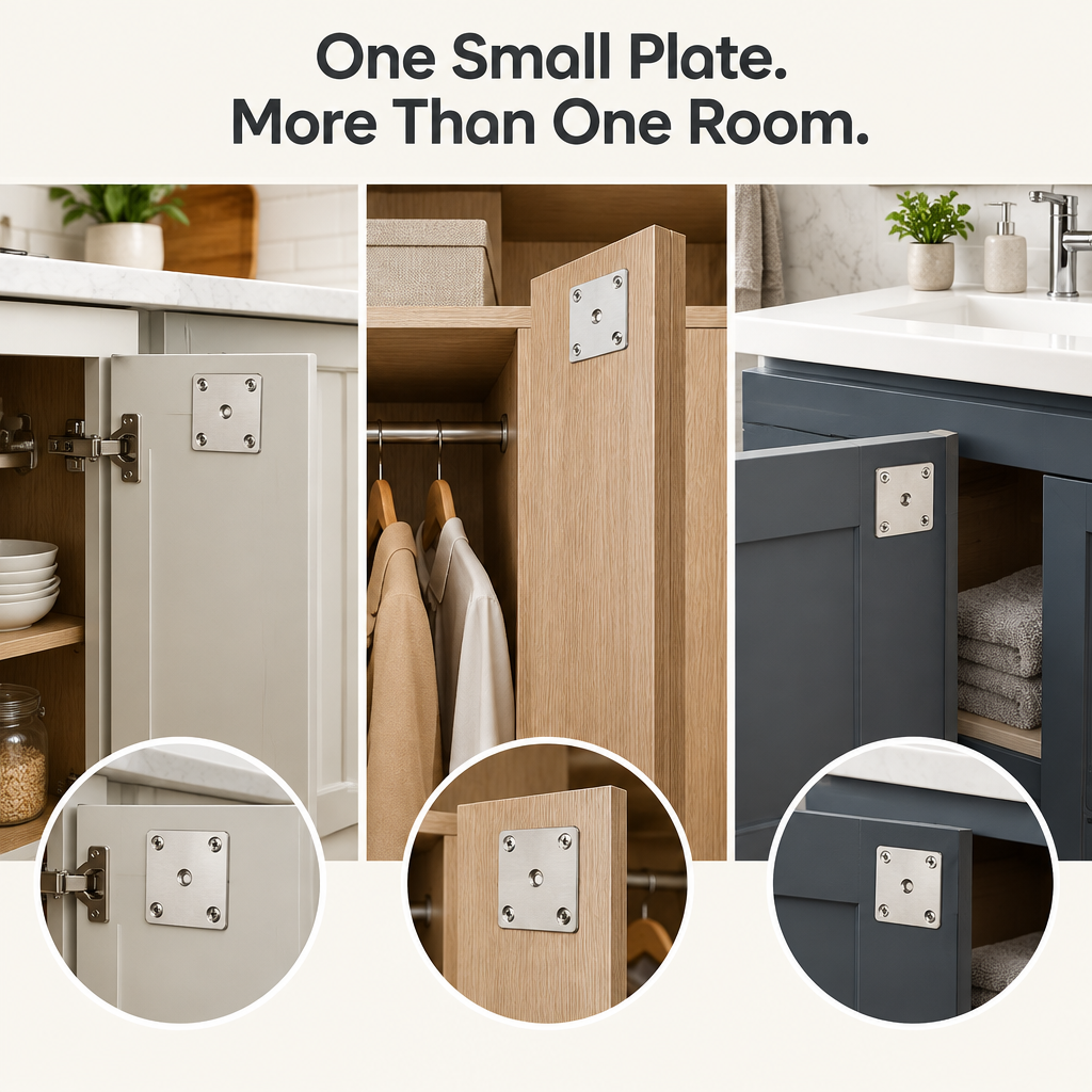Cabinet Hinge Repair Plate Kit - use cases