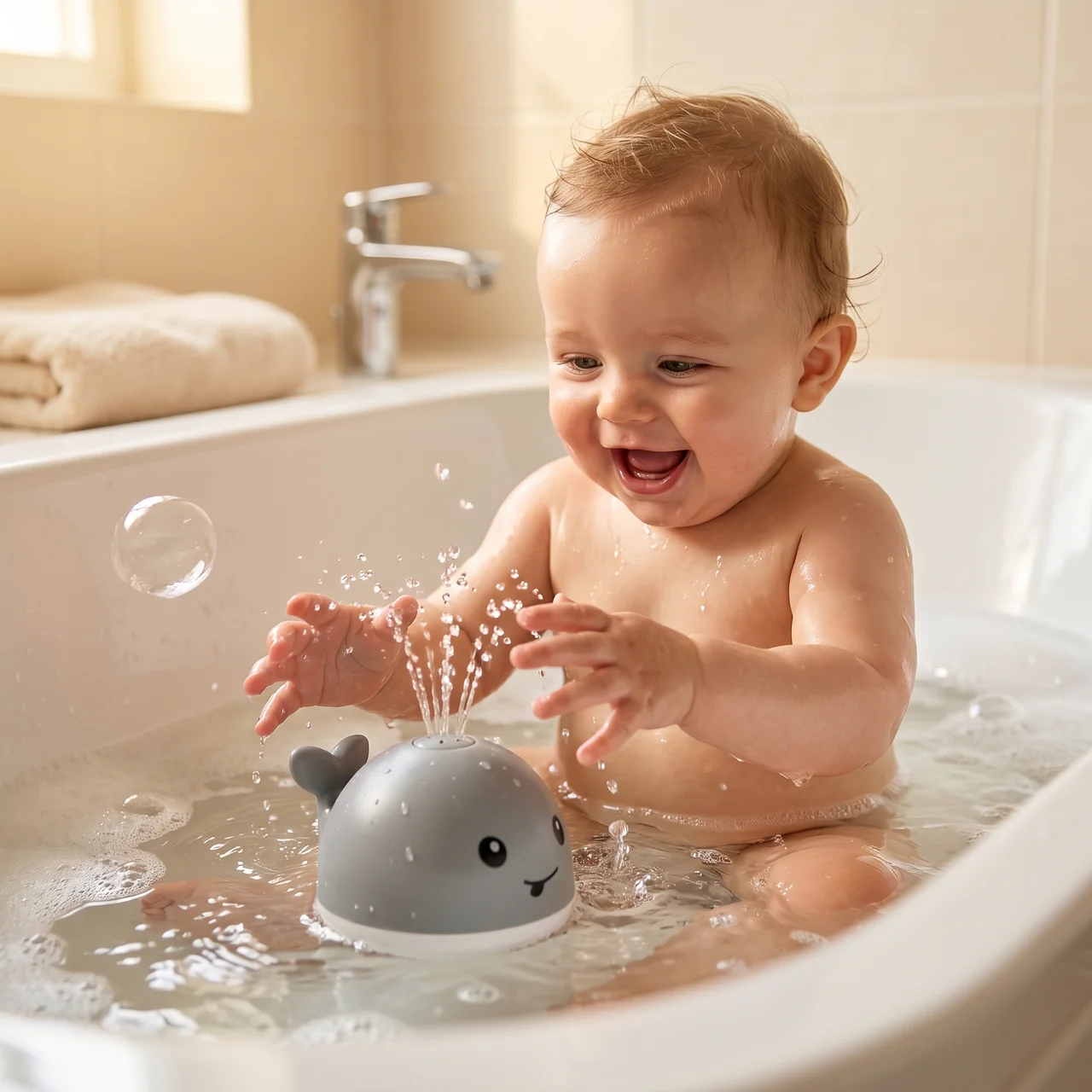 Elite Whale Bath Toy — Water Spray Bath Toy for Babies & Toddlers