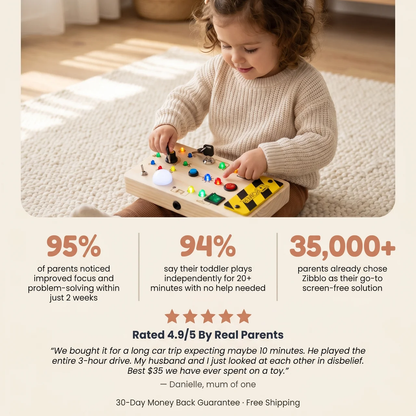 Elite Montessori Switch Board — Sensory Light Switch Toy for Toddlers 1-3