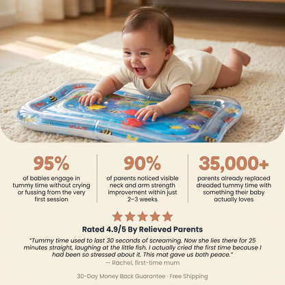 Elite Tummy Time Mat — Inflatable Water Play Mat for Babies