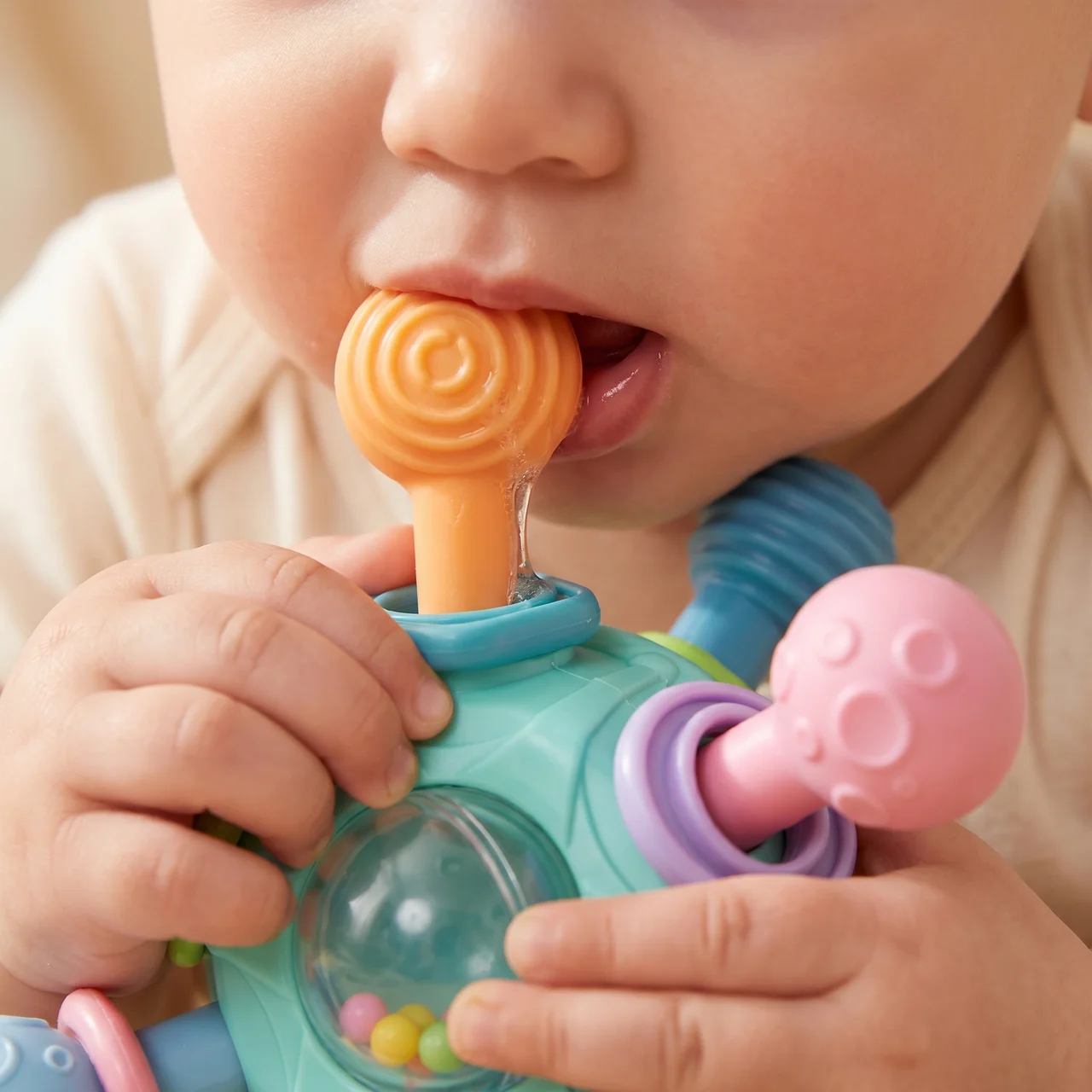 Elite Sensory Teething Toy — Soft Silicone Teether for Babies