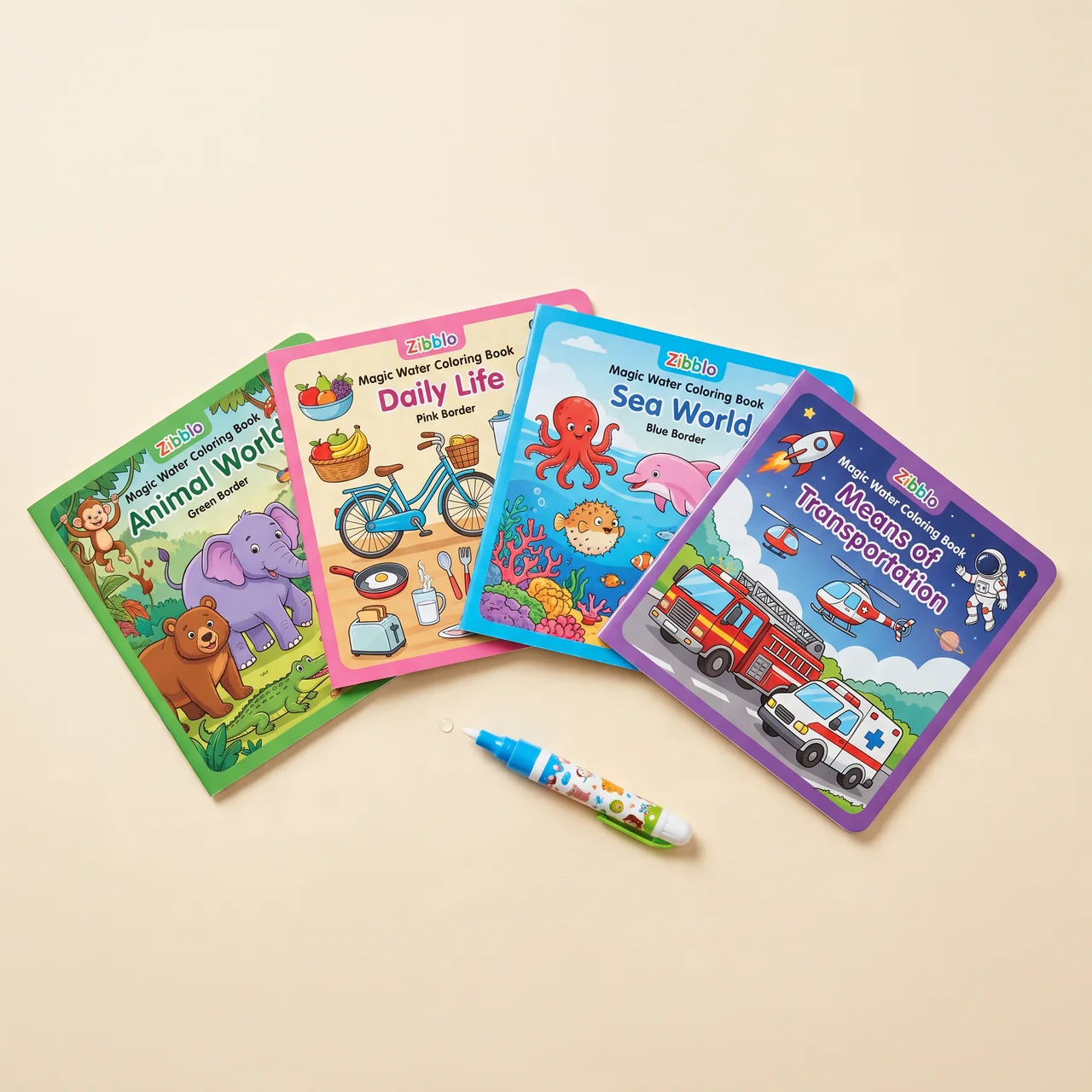 Elite Magic Water Coloring Book — Reusable Mess-Free Painting Toy for Kids