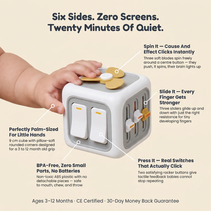 Elite Montessori Busy Cube — Sensory Activity & Fine Motor Toy for Toddlers