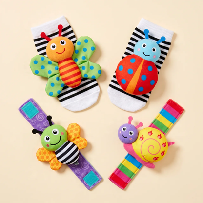 Elite Rattle Toy Socks — Sensory Foot Finder Rattle Socks for Babies
