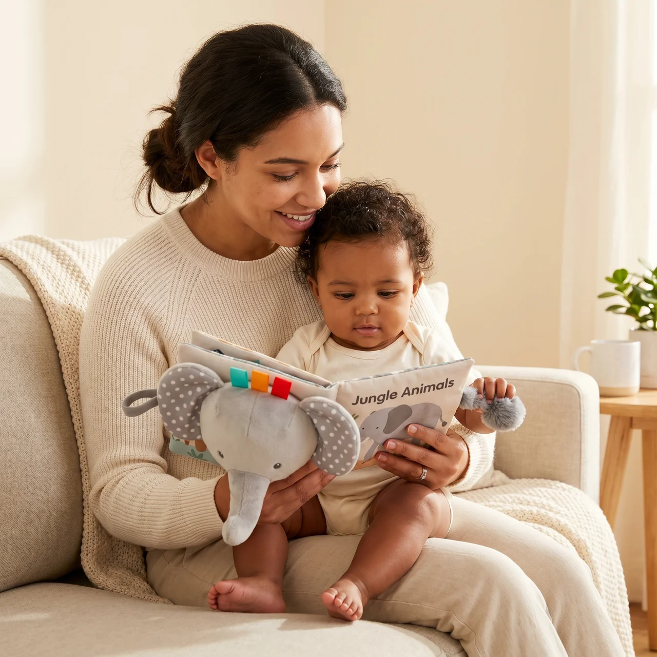 Elite Sensory Baby Books — Soft Crinkle Cloth Books for Infants