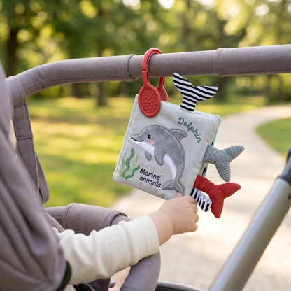 Elite Sensory Baby Books — Soft Crinkle Cloth Books for Infants