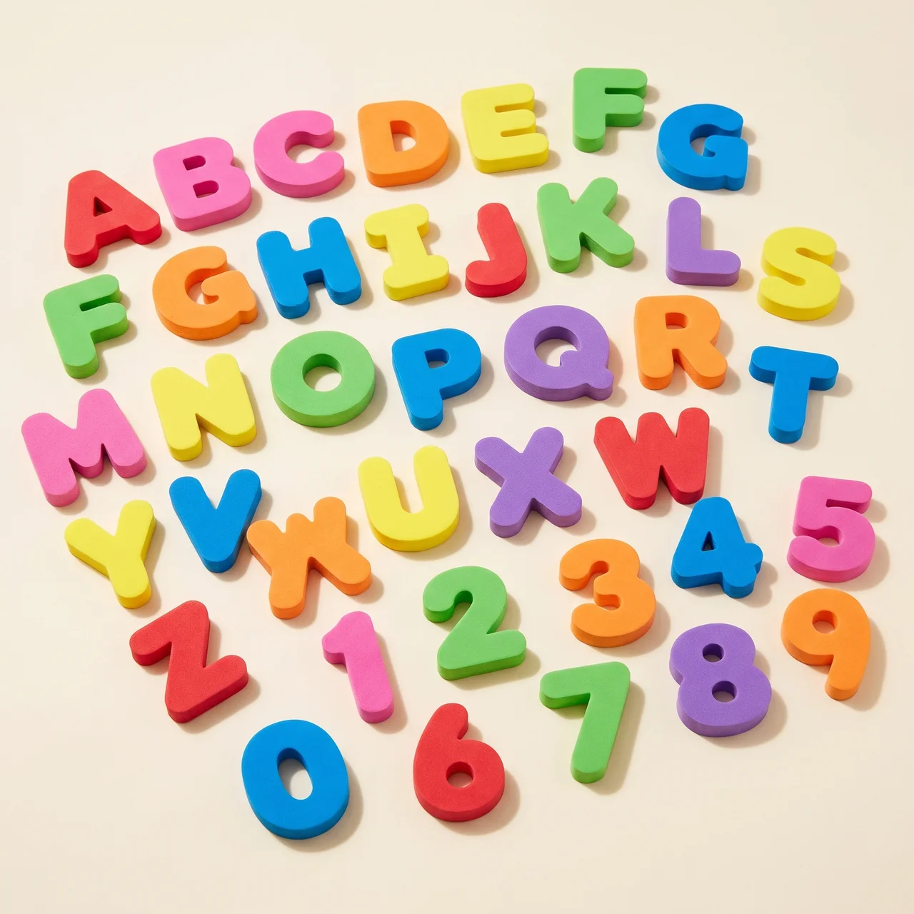 Elite Bath Letters & Numbers 36-Piece — Foam Alphabet Bath Toys for Kids