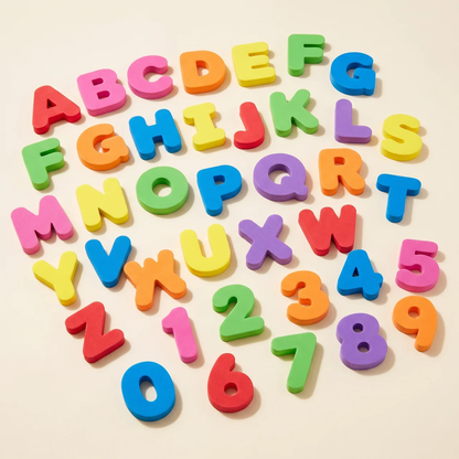 Elite Bath Letters & Numbers 36-Piece — Foam Alphabet Bath Toys for Kids