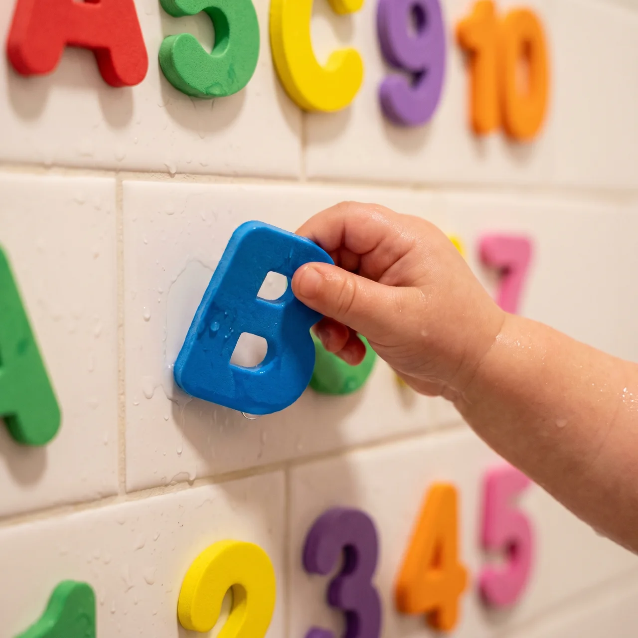 Elite Bath Letters & Numbers 36-Piece — Foam Alphabet Bath Toys for Kids