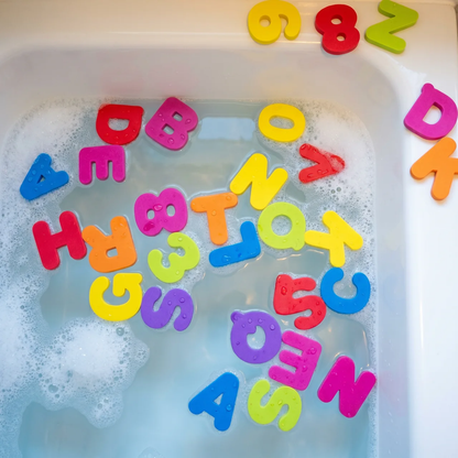 Elite Bath Letters & Numbers 36-Piece — Foam Alphabet Bath Toys for Kids
