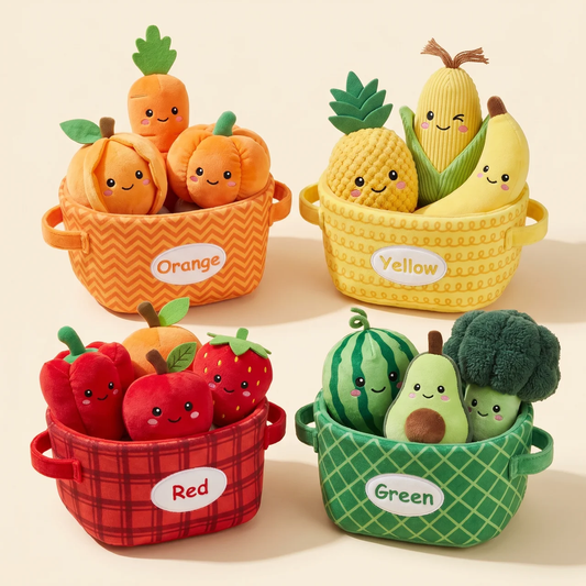 Elite Sensory Fruits & Veggies Sorting Set — Montessori Learning Toy for Toddlers