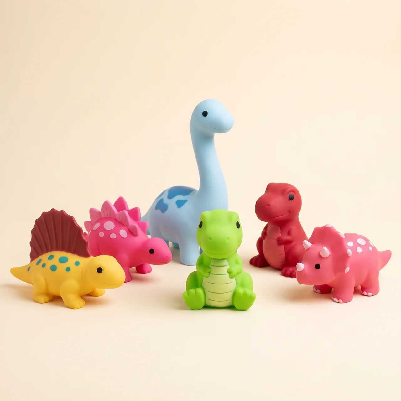 Elite Dinosaur Bath Toys 6-Pack — Water Squirt Toys for Toddlers