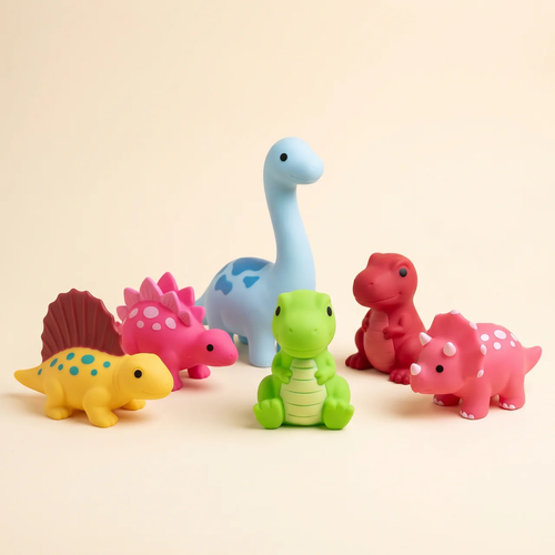 Elite Dinosaur Bath Toys 6-Pack — Water Squirt Toys for Toddlers