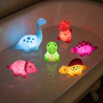 Elite Dinosaur Bath Toys 6-Pack — Water Squirt Toys for Toddlers