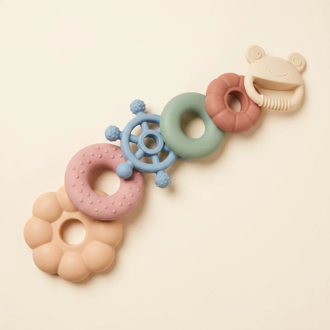 Elite Montessori Stacking & Teething Toy — Silicone Sensory Toy for Babies