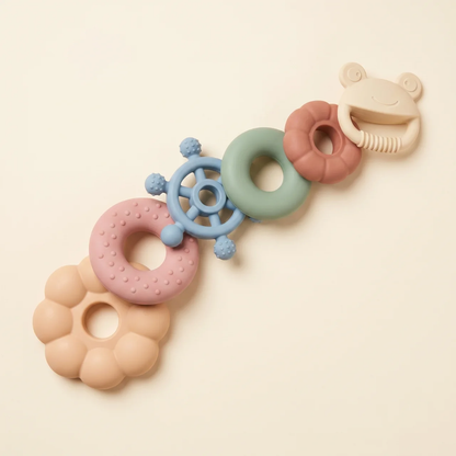 Elite Montessori Stacking & Teething Toy — Silicone Sensory Toy for Babies