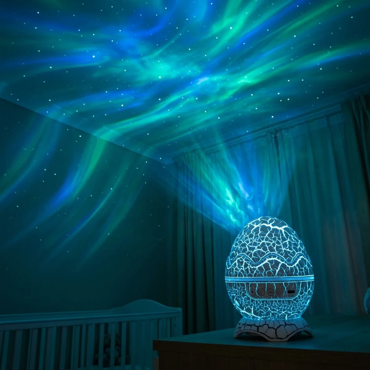 Elite Dinosaur Egg Galaxy Projector — Kids Night Light & Star Projector