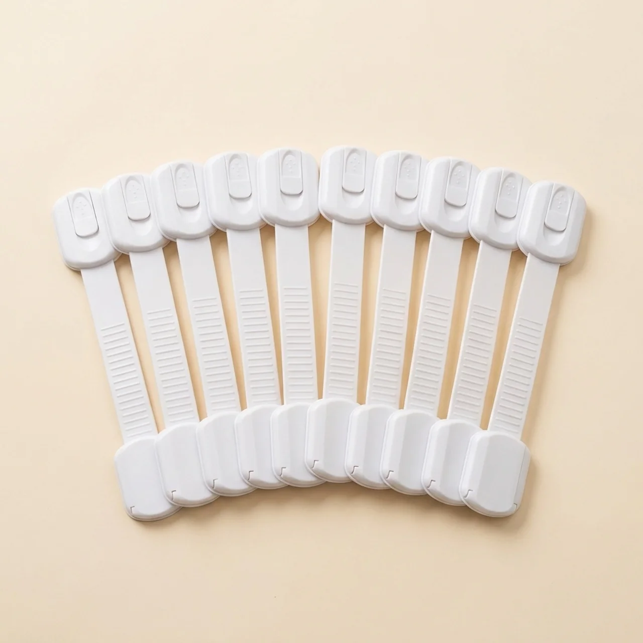 Elite Baby Safety Locks 10-Pack — Adhesive Cabinet & Drawer Locks, No Drill