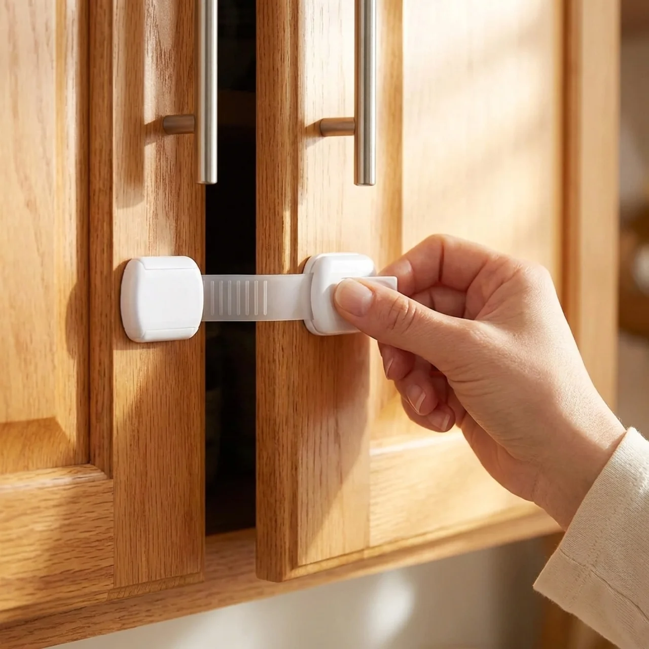 Elite Baby Safety Locks 10-Pack — Adhesive Cabinet & Drawer Locks, No Drill