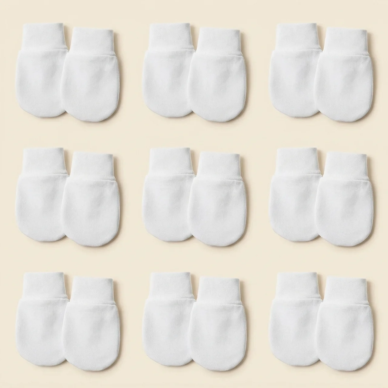 Elite No-Scratch Baby Mittens 6-Pack — Soft Cotton Mittens for Newborns