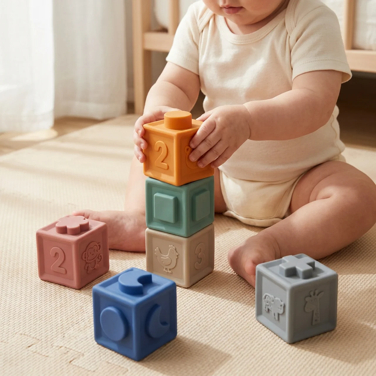 Elite Soft Building Blocks — Sensory Stacking Toy for Babies 6-12 Months