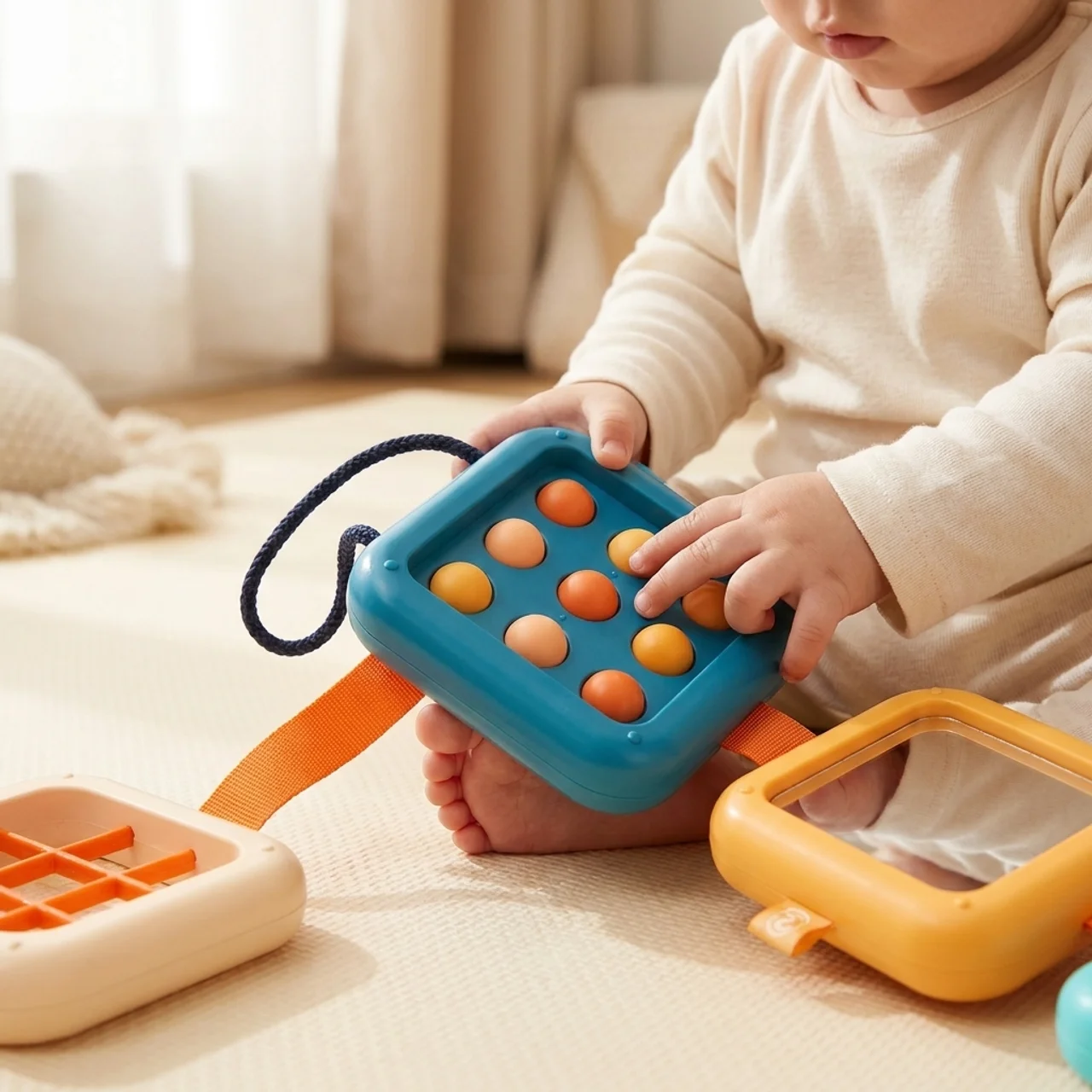 Elite 7-in-1 Montessori Activity Cube — Sensory Busy Toy for Toddlers