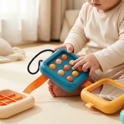 Elite 7-in-1 Montessori Activity Cube — Sensory Busy Toy for Toddlers