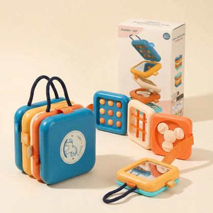 Elite 7-in-1 Montessori Activity Cube — Sensory Busy Toy for Toddlers