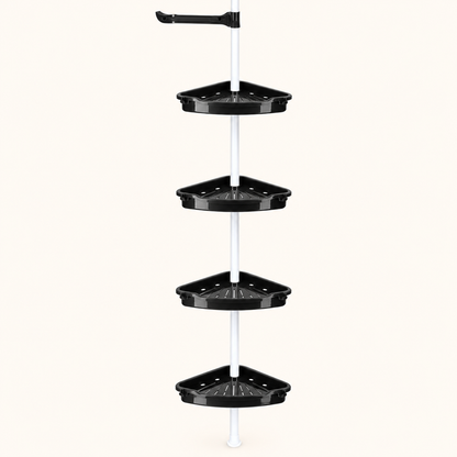 4-Tier Adjustable Tension-Pole Shower Caddy Organizer