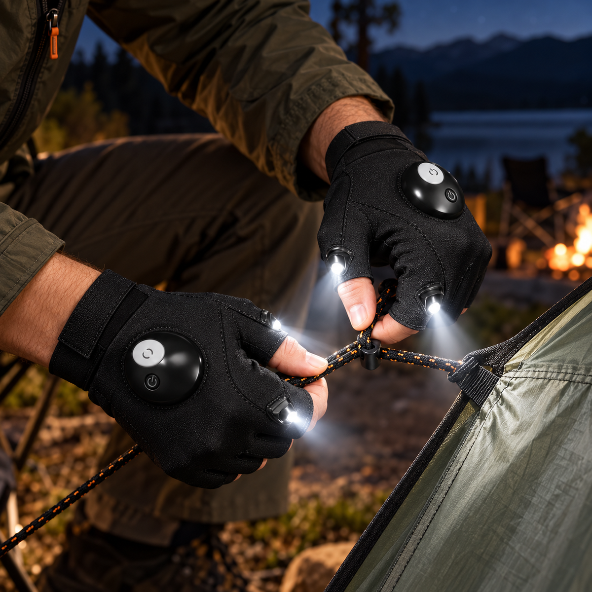 LED Flashlight Gloves – Hands-Free Work Light for Mechanics, DIY & Night Tasks