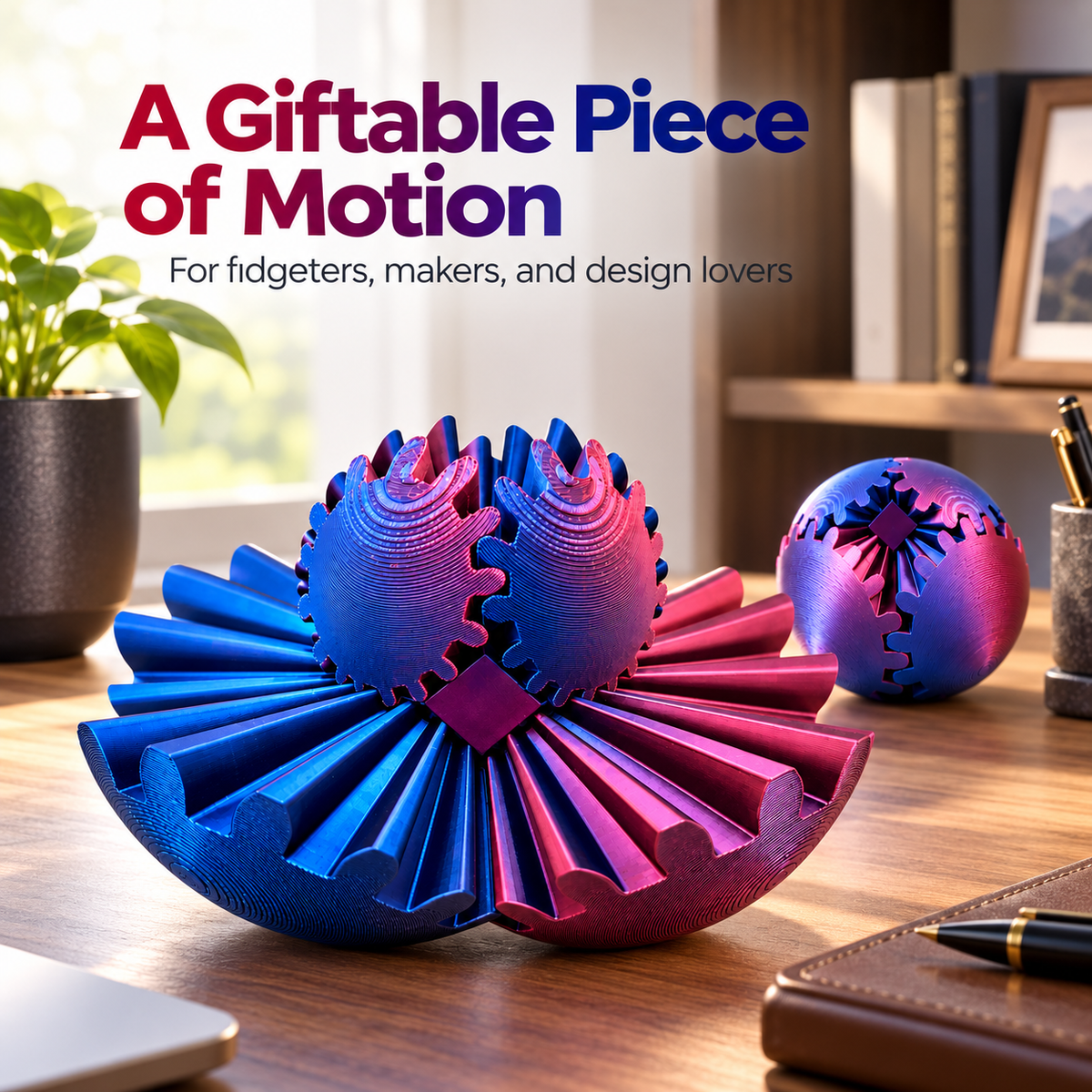 Twisting Magic Gear Globe – 3D Printed Transforming Fidget & Sensory Toy