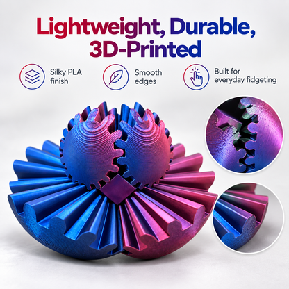 Twisting Magic Gear Globe – 3D Printed Transforming Fidget & Sensory Toy