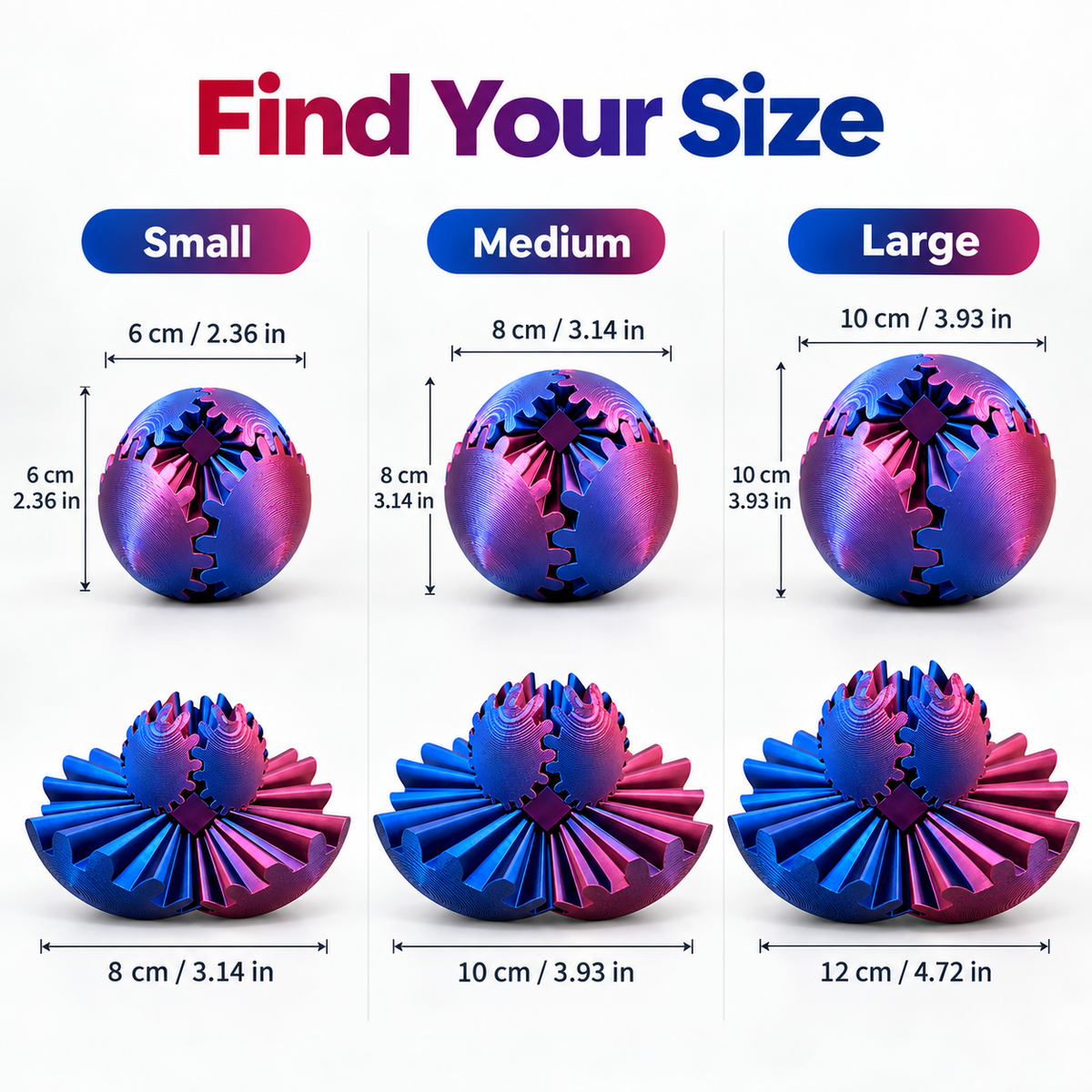 Twisting Magic Gear Globe – 3D Printed Transforming Fidget & Sensory Toy