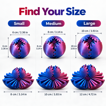 Twisting Magic Gear Globe – 3D Printed Transforming Fidget & Sensory Toy