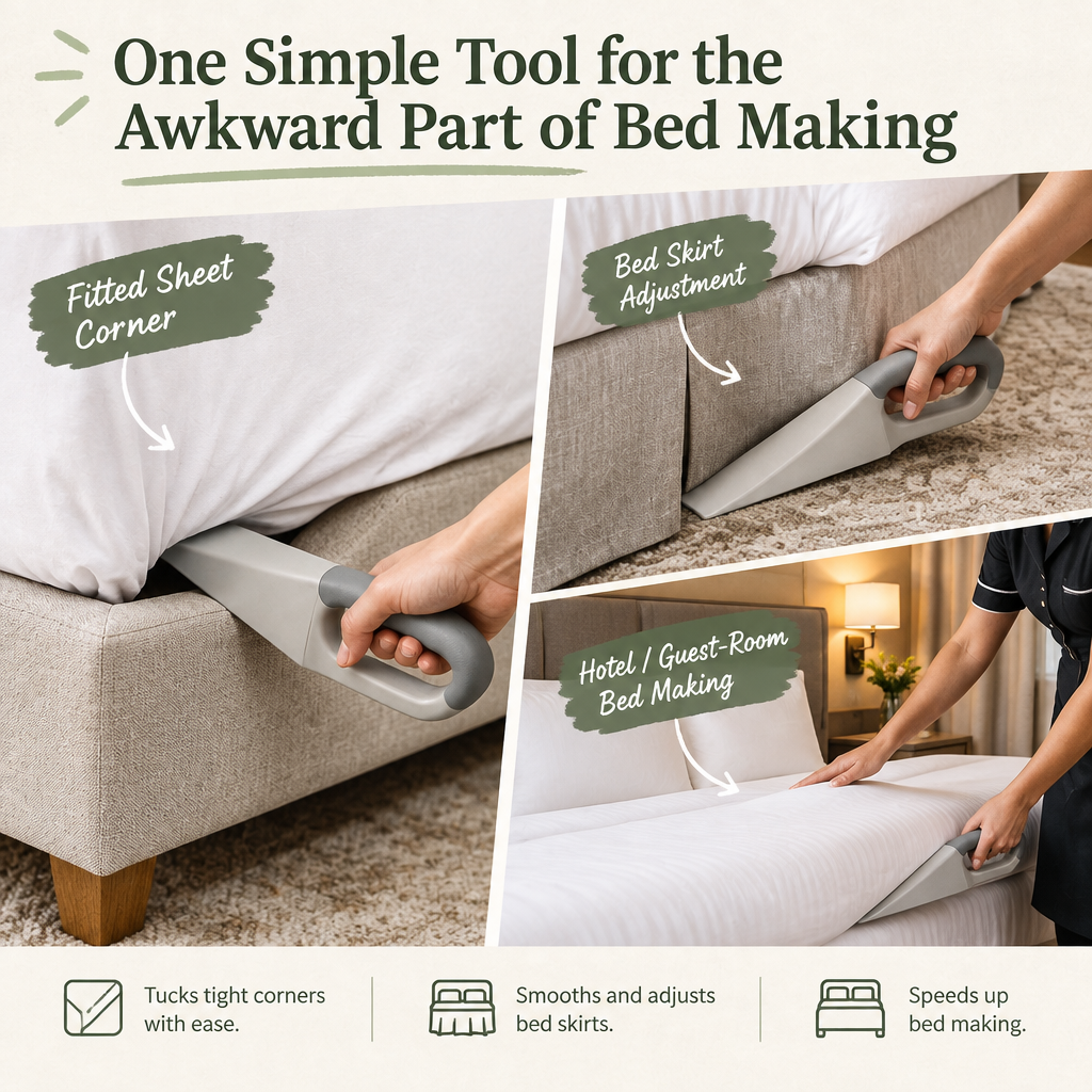 Mattress Lifter & Bed Sheet Tucker Tool - use cases