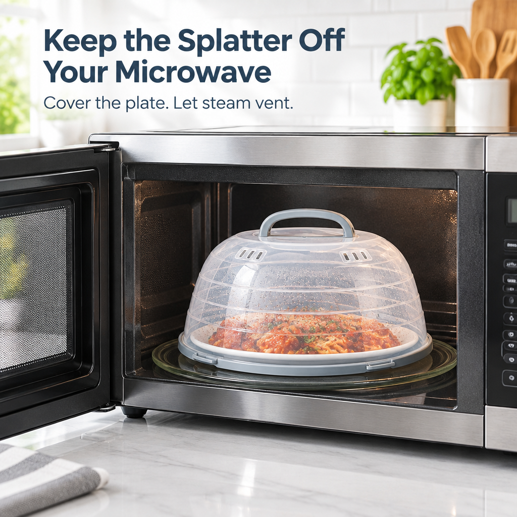 Collapsible Microwave Splatter Cover - realistic hero