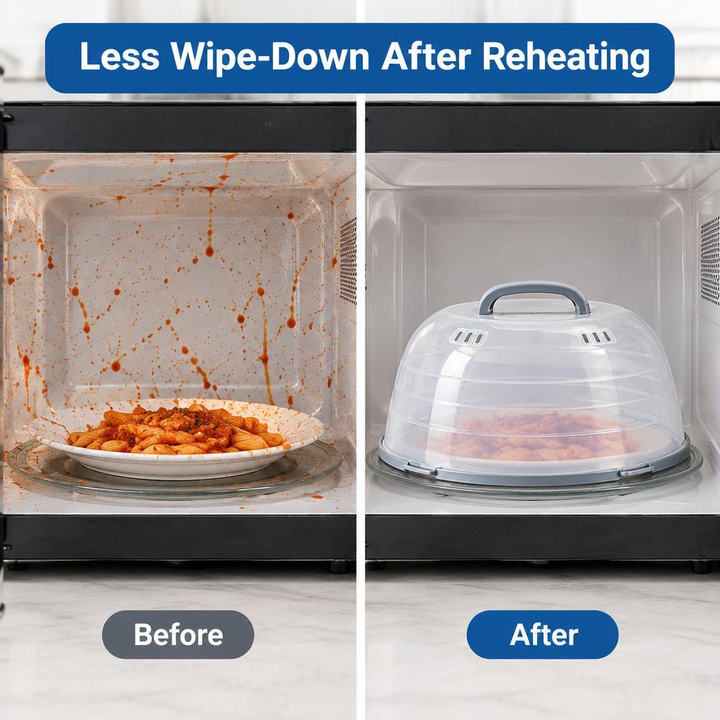Collapsible Microwave Splatter Cover - problem solution