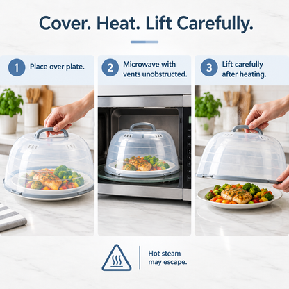 Collapsible Microwave Splatter Cover - lifestyle