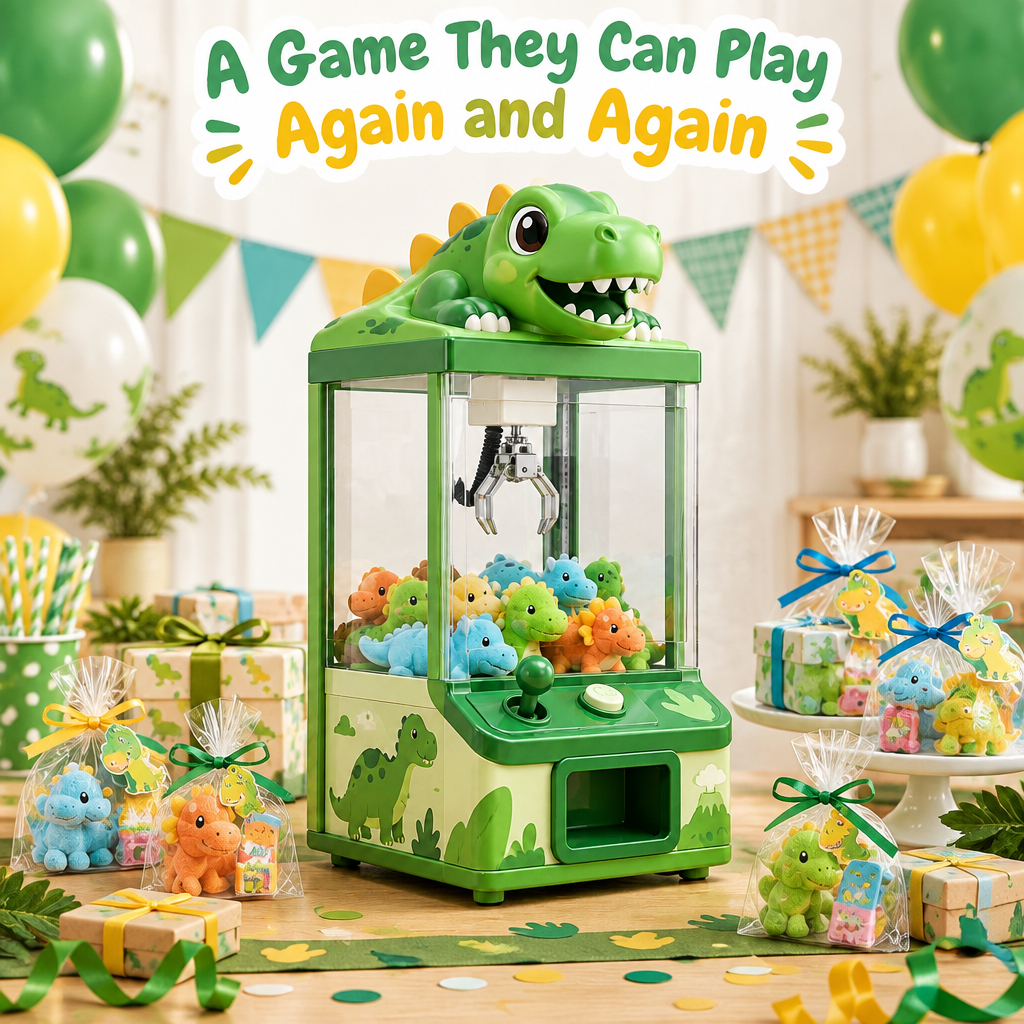Mini Dinosaur Claw Machine for Kids - finished result