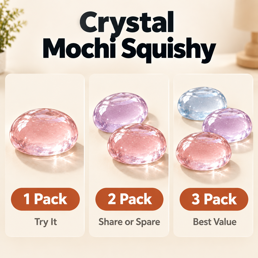 Crystal Mochi Squishy - 1 pack 2 pack 3 pack options