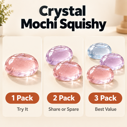 Crystal Mochi Squishy - 1 pack 2 pack 3 pack options