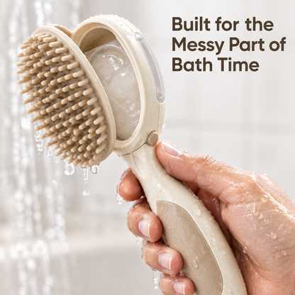 3-in-1 Pet Bath Brush with Shampoo Dispenser - feature detail