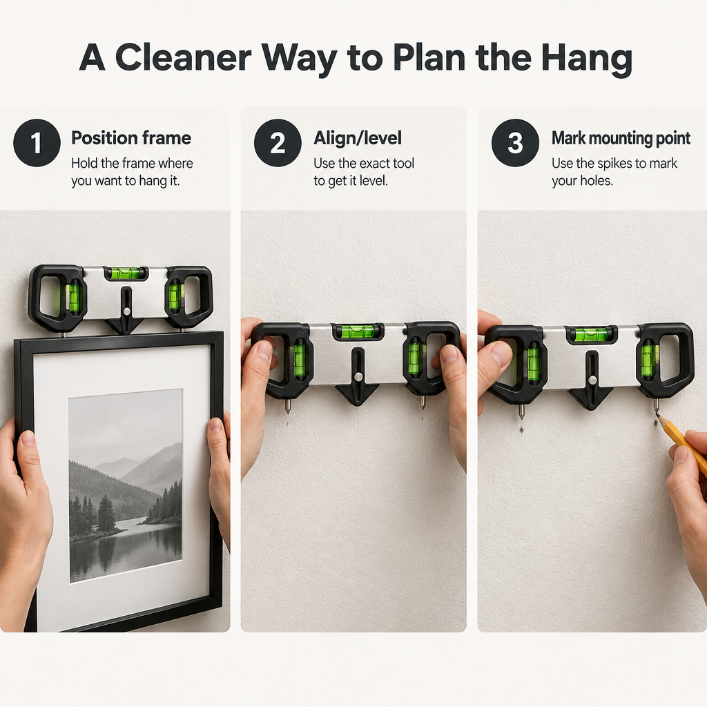 Picture Hanging Alignment Tool - how to use