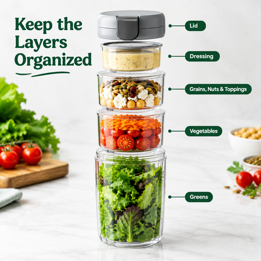 Portable Salad & Meal Prep Jar - feature detail