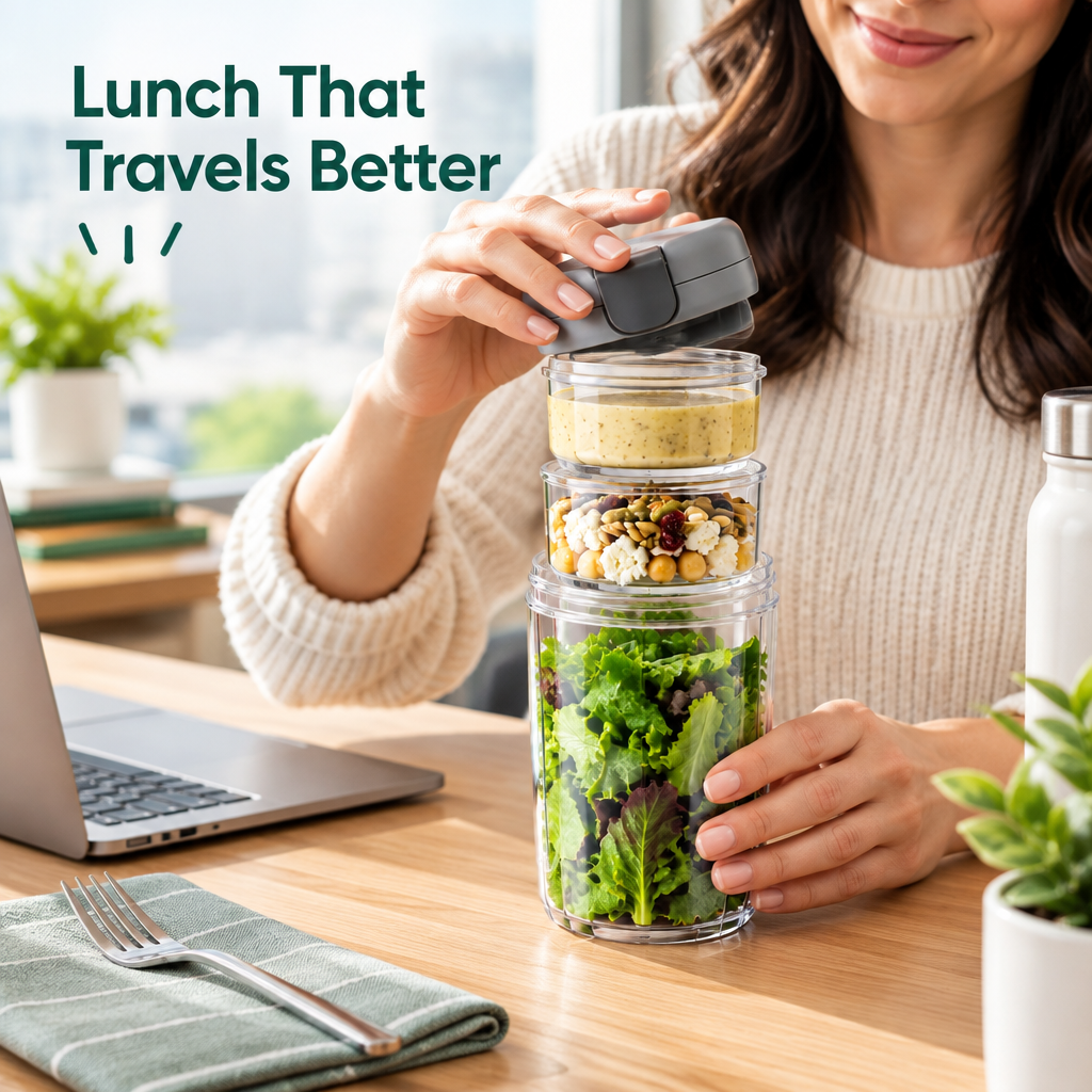 Portable Salad & Meal Prep Jar - real-life use