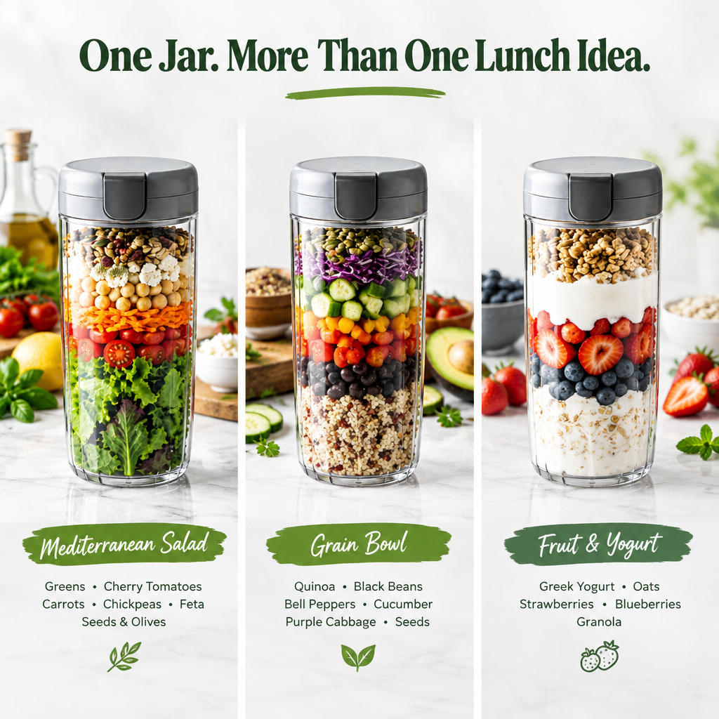 Portable Salad & Meal Prep Jar - use-case ideas