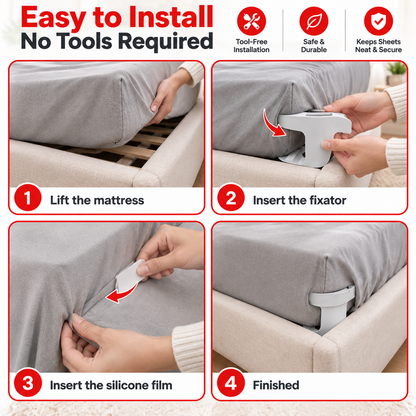 4-Pack Heavy Duty Bed Sheet Clips