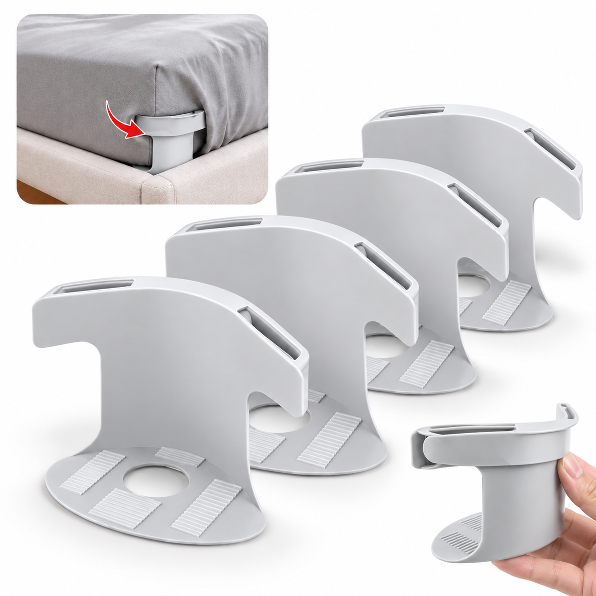 4-Pack Heavy Duty Bed Sheet Clips