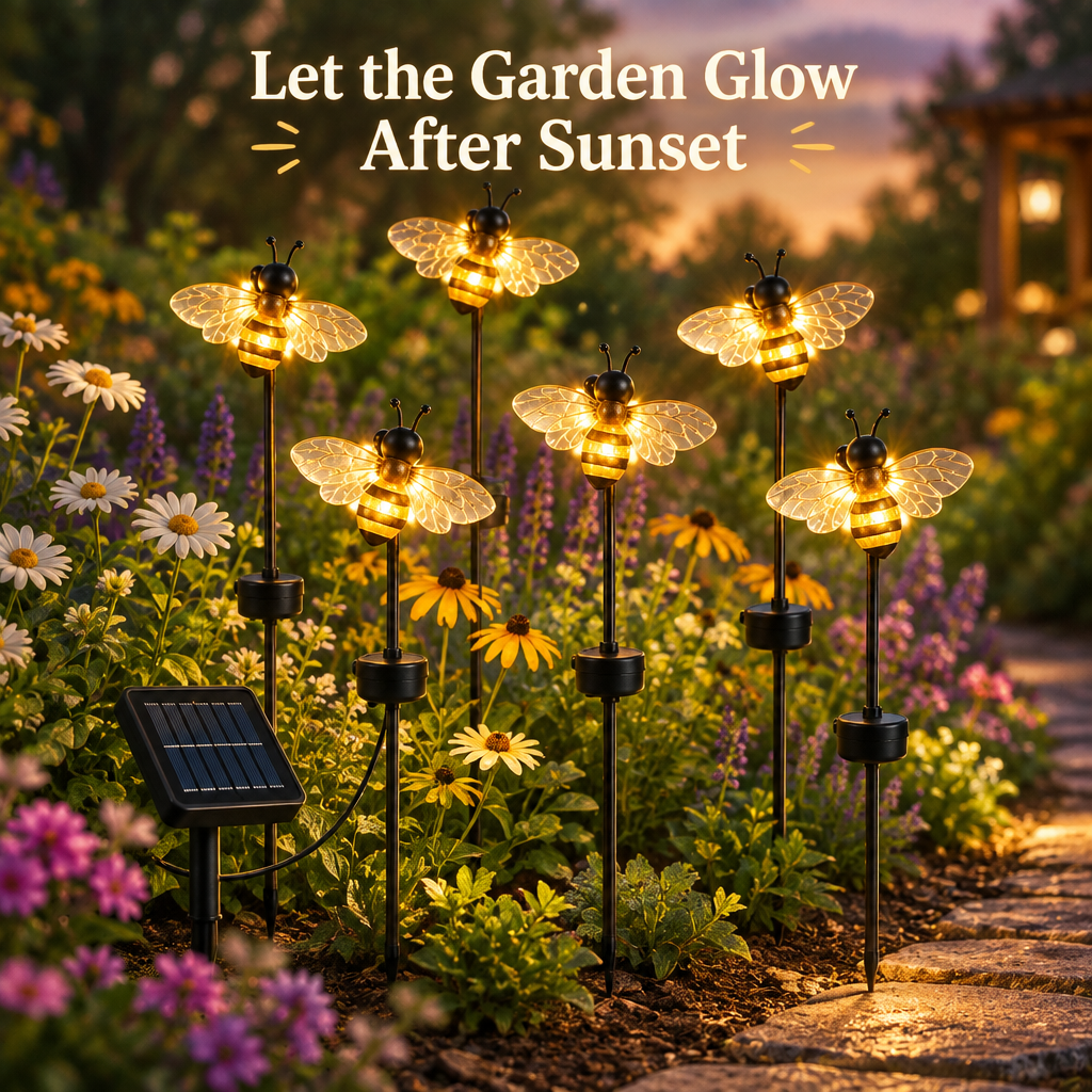 Solar Bee Garden Lights - premium hero